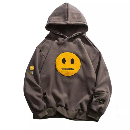 Moletom Zipper Pocket Smile Face