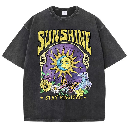 Camiseta Oversized Sunshine Stay Magical Vintage